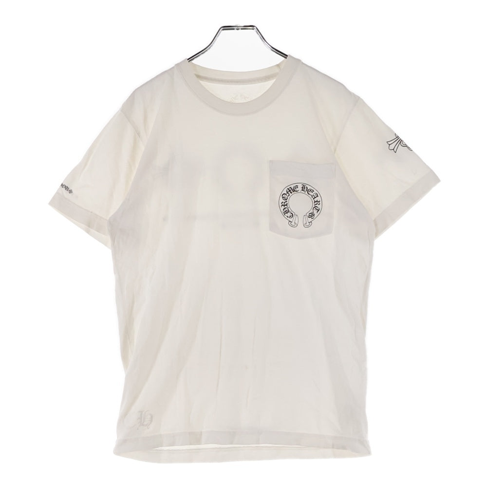 CHROME HEARTS(クロムハーツ) Made In Hollywood Logo メイドインハリウッドトーキョー ロゴ ホースシューCHプラス 半袖Tシャツ ホワイト