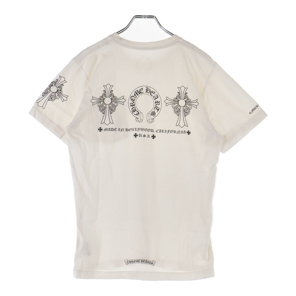 CHROME HEARTS(クロムハーツ) Made In Hollywood Logo メイドインハリウッドトーキョー ロゴ ホースシューCHプラス 半袖Tシャツ ホワイト