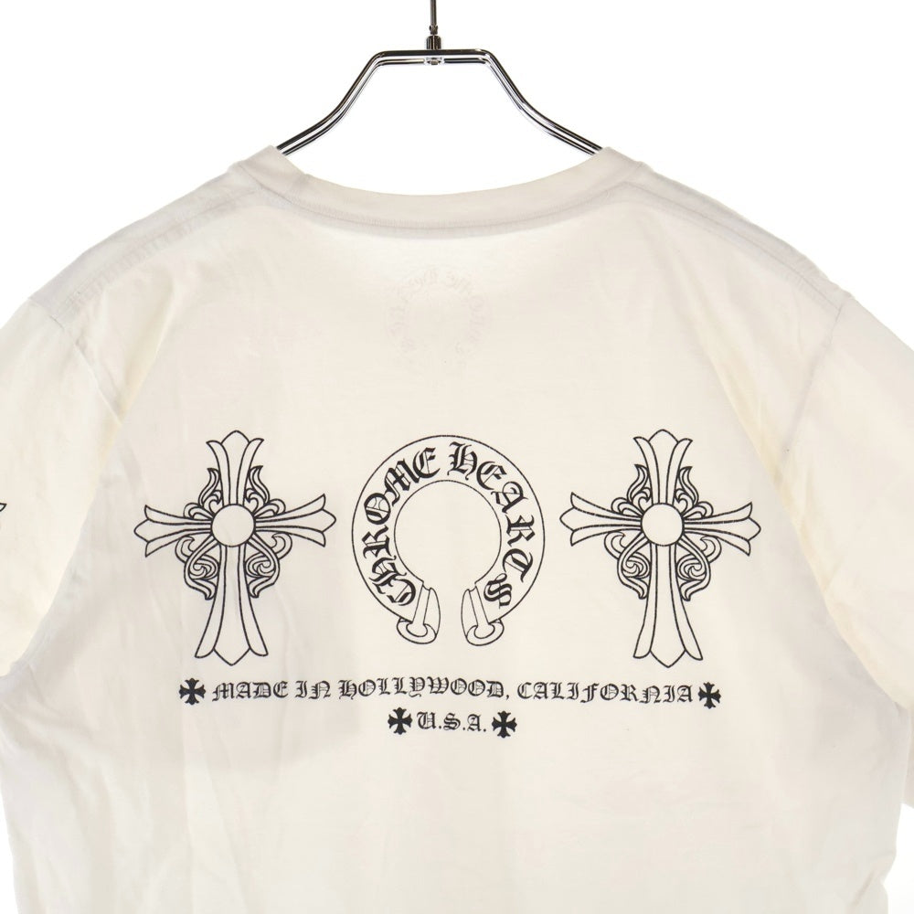 CHROME HEARTS(クロムハーツ) Made In Hollywood Logo メイドインハリウッドトーキョー ロゴ ホースシューCHプラス 半袖Tシャツ ホワイト