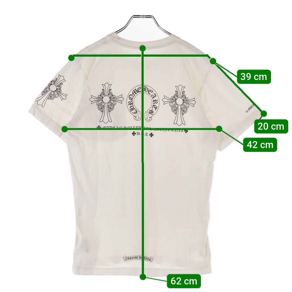 CHROME HEARTS(クロムハーツ) Made In Hollywood Logo メイドインハリウッドトーキョー ロゴ ホースシューCHプラス 半袖Tシャツ ホワイト