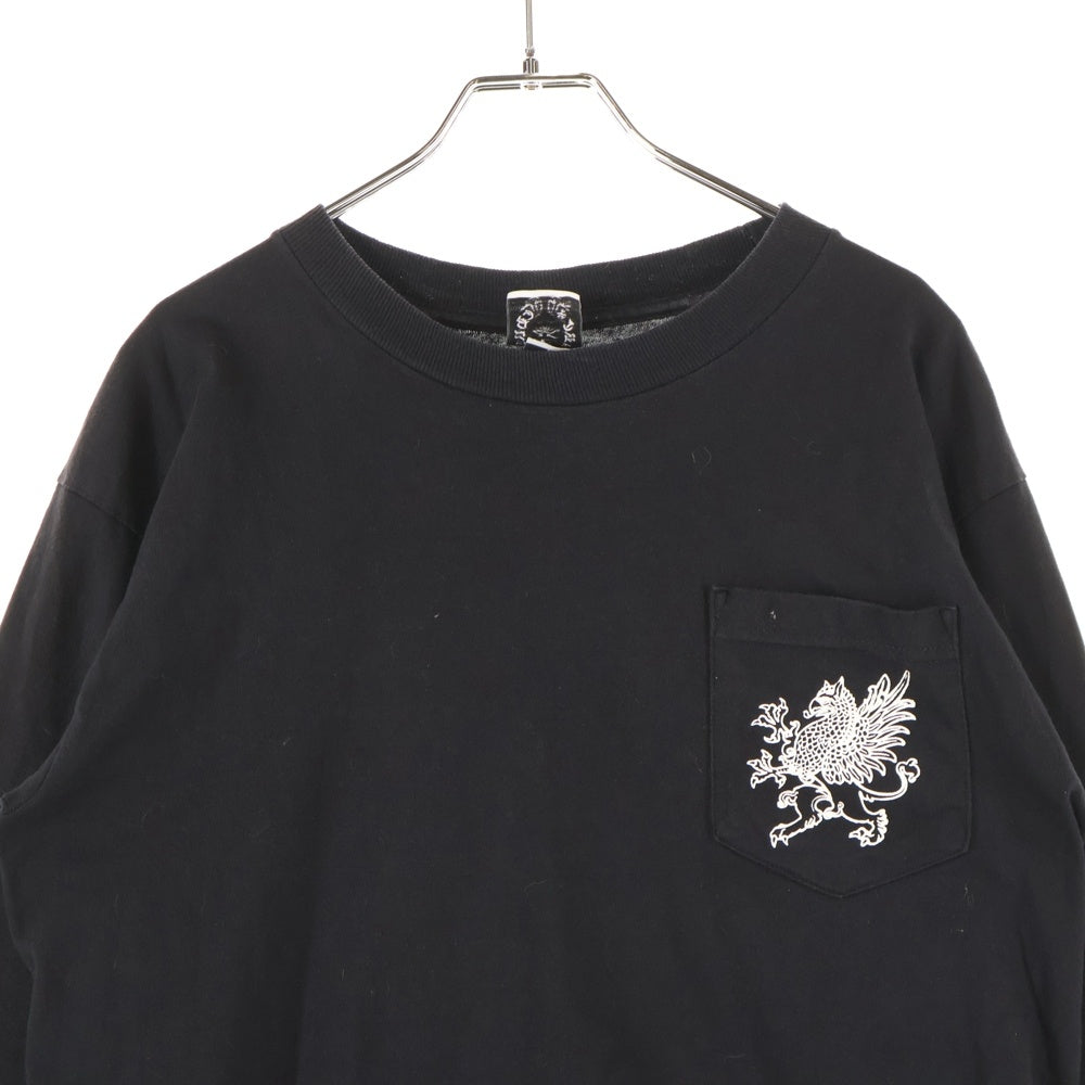 CHROME HEARTS(クロムハーツ) ×氷室京介 OLD グリフィン バックロゴ 長袖Tシャツ ブラック