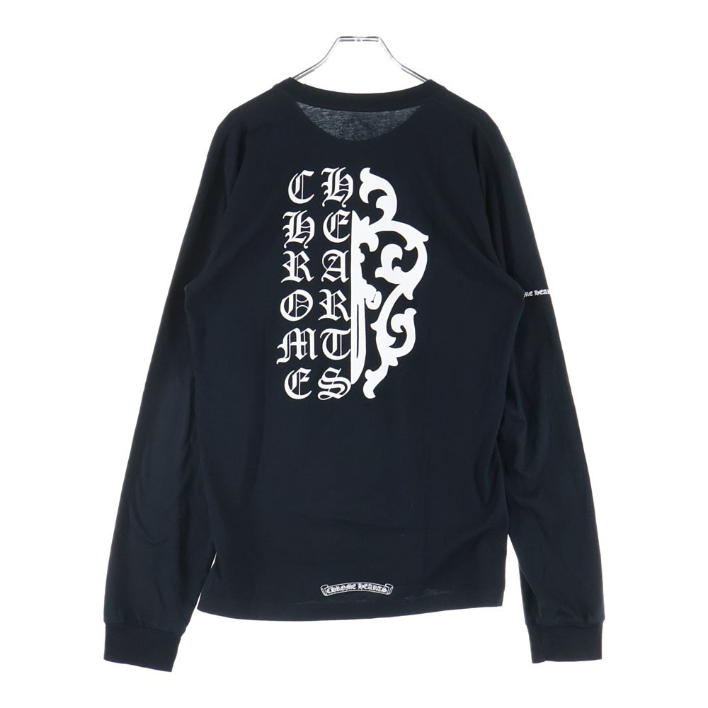 CHROME HEARTS(クロムハーツ) ダガープリント ポケット付き 長袖Tシャツ ブラック