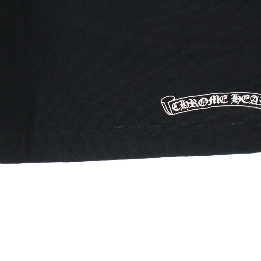 CHROME HEARTS(クロムハーツ) ダガープリント ポケット付き 長袖Tシャツ ブラック