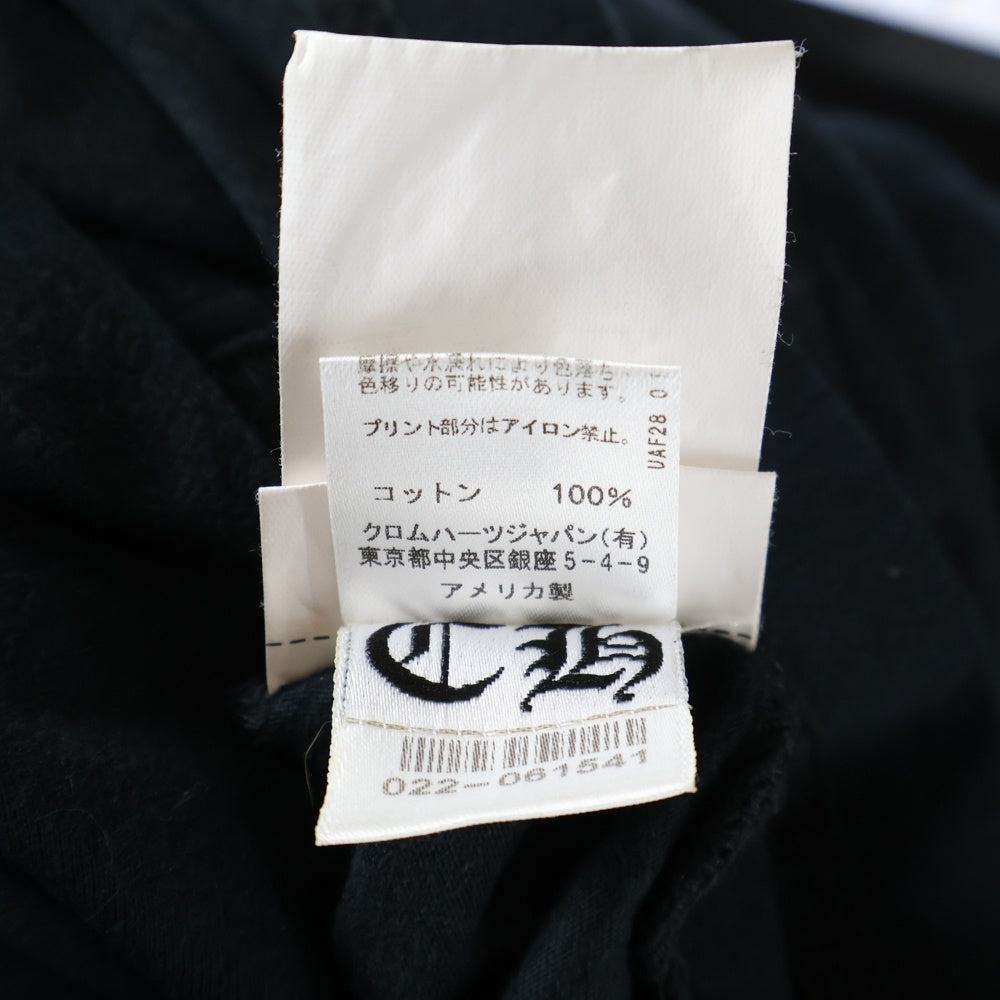 CHROME HEARTS(クロムハーツ) ダガープリント ポケット付き 長袖Tシャツ ブラック
