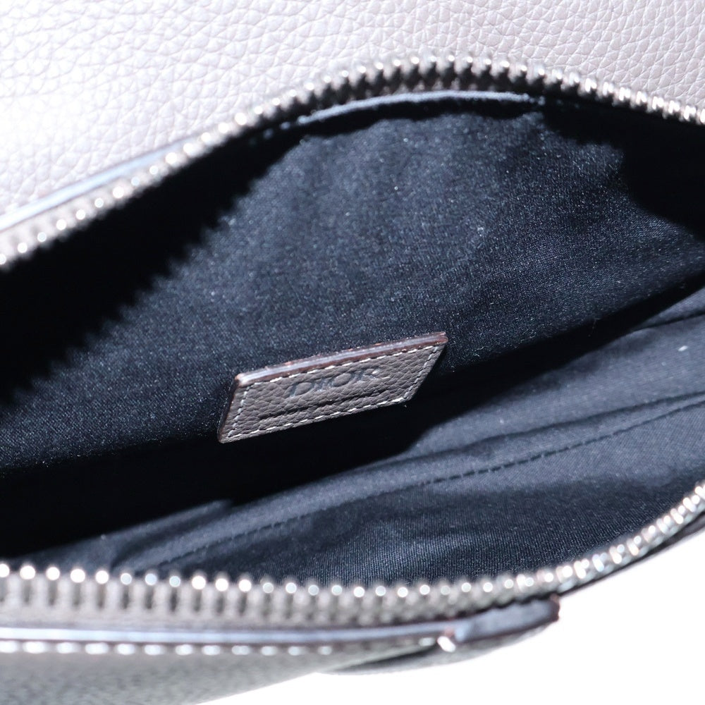 Christian Dior(クリスチャンディオール) SADDLE マキシ サドル レザー ショルダーバッグ ブラウン
