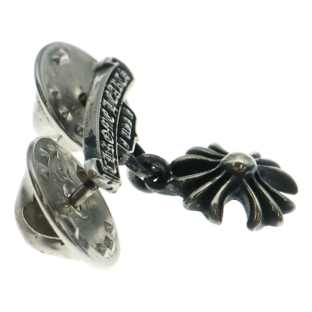 CHROME HEARTS(クロムハーツ) CHクロス スクロールラベル ピンバッチ ブローチ シルバー