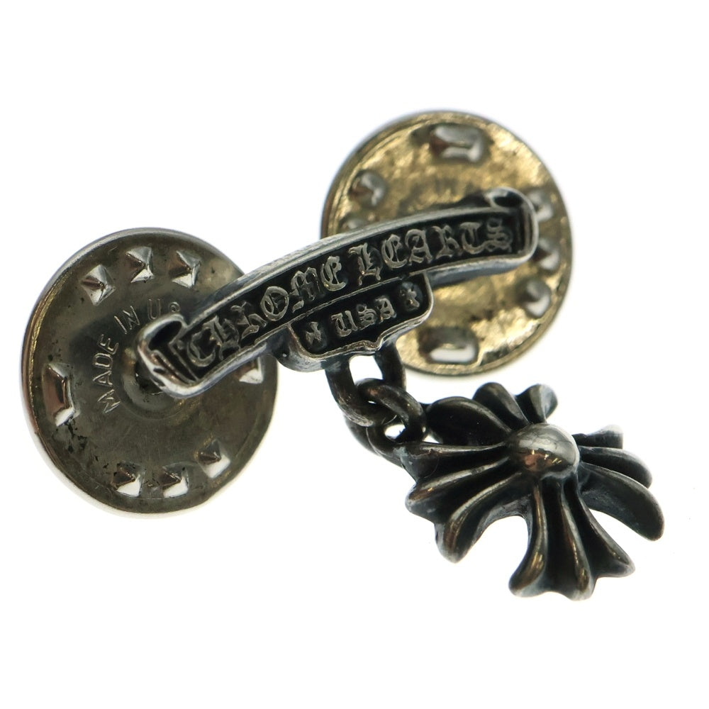CHROME HEARTS(クロムハーツ) CHクロス スクロールラベル ピンバッチ ブローチ シルバー