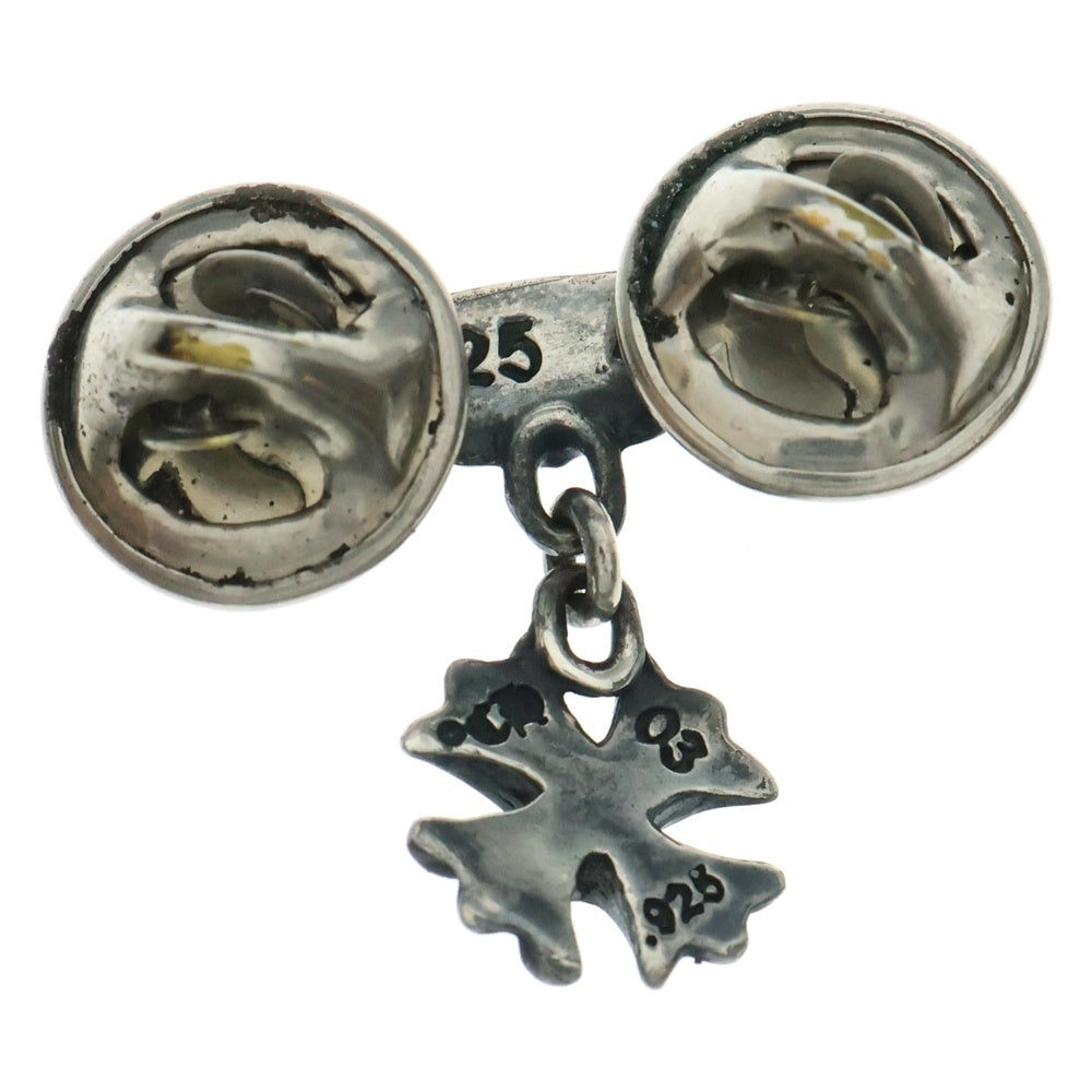 CHROME HEARTS(クロムハーツ) CHクロス スクロールラベル ピンバッチ ブローチ シルバー