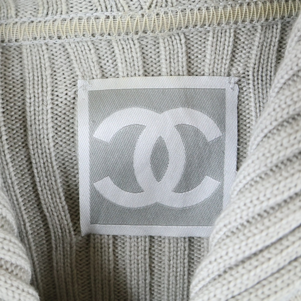 CHANEL(シャネル) 04AW ココマークジップアップ スポーツライン ニットパーカー グレー レディース P24070W03398