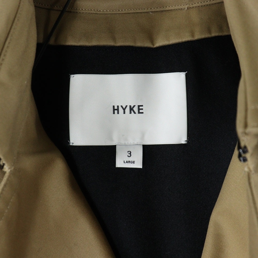 HYKE(ハイク) DOUBLE FACE TRENCH COAT ダブルフェース トレンチコート ベージュ