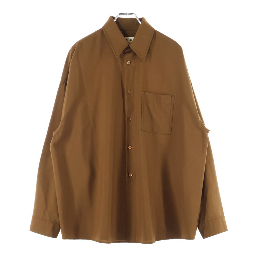 MARNI(マルニ) 21SS トロピカル ウール 長袖シャツ ブラウン