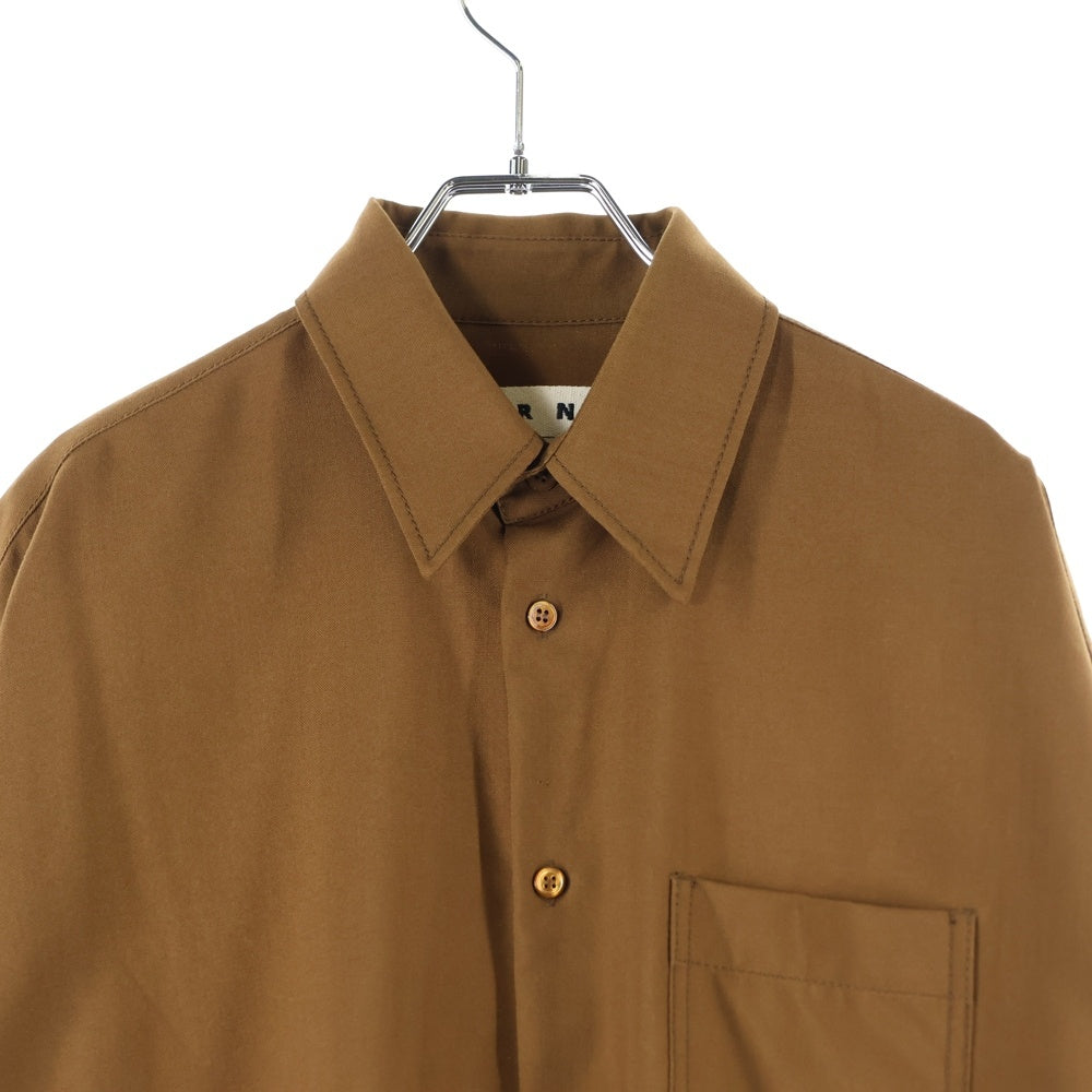 MARNI(マルニ) 21SS トロピカル ウール 長袖シャツ ブラウン