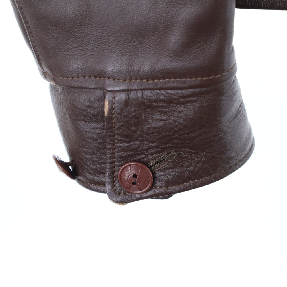 トイズマッコイ　シングルライダースジャケット ホースハイド　ブラウン　38 TOYS McCOY(トイズマッコイ) ホースハイド 馬革 ジップアップ