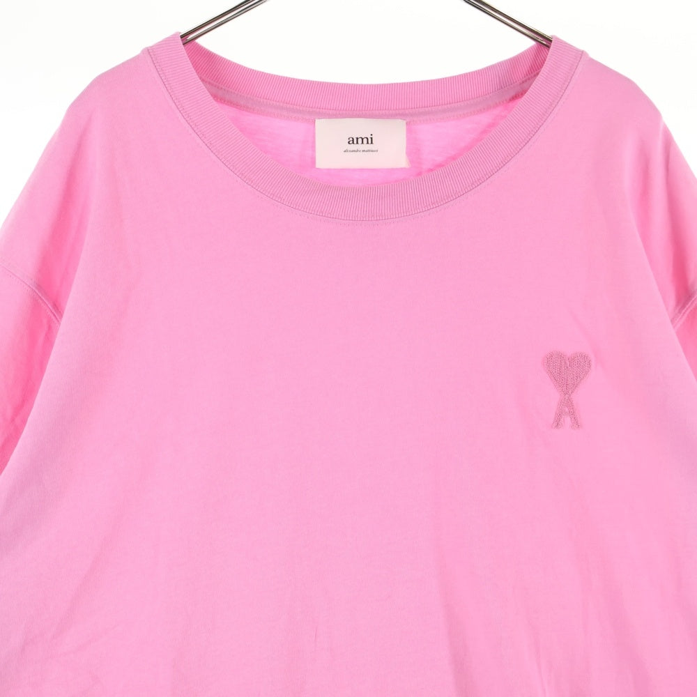 ami ピンク Tシャツ ハート A刺繍 ami ピンク Tシャツ ハート A刺繍