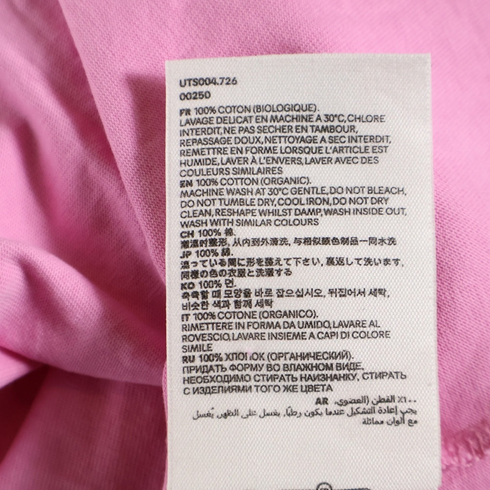 AMI Alexandre Mattiussi(アミアレクサンドルマテュッシ) フロントロゴ刺繍 半袖Tシャツ カットソー ピンク