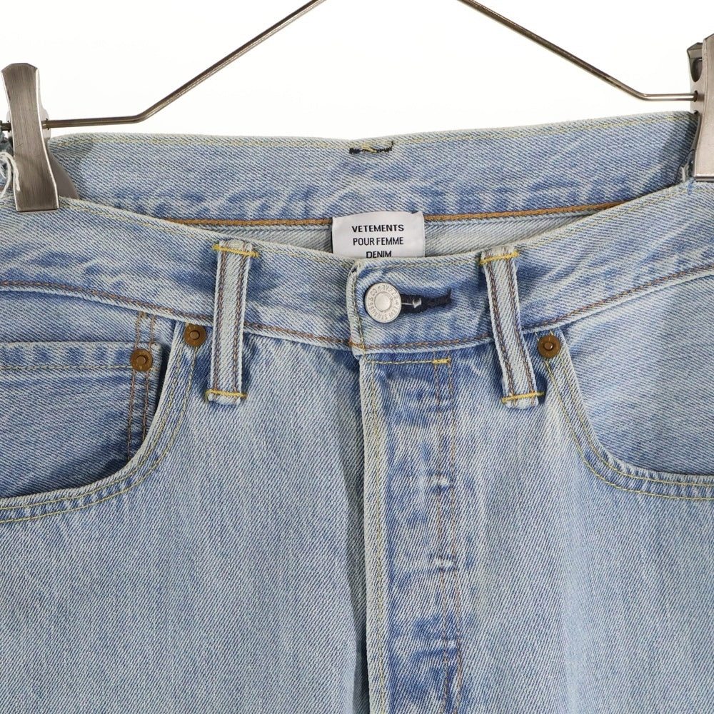 VETEMENTS(ヴェトモン) ×LEVIS リーバイス スリムストレート デニムパンツ ジーンズ インディゴ