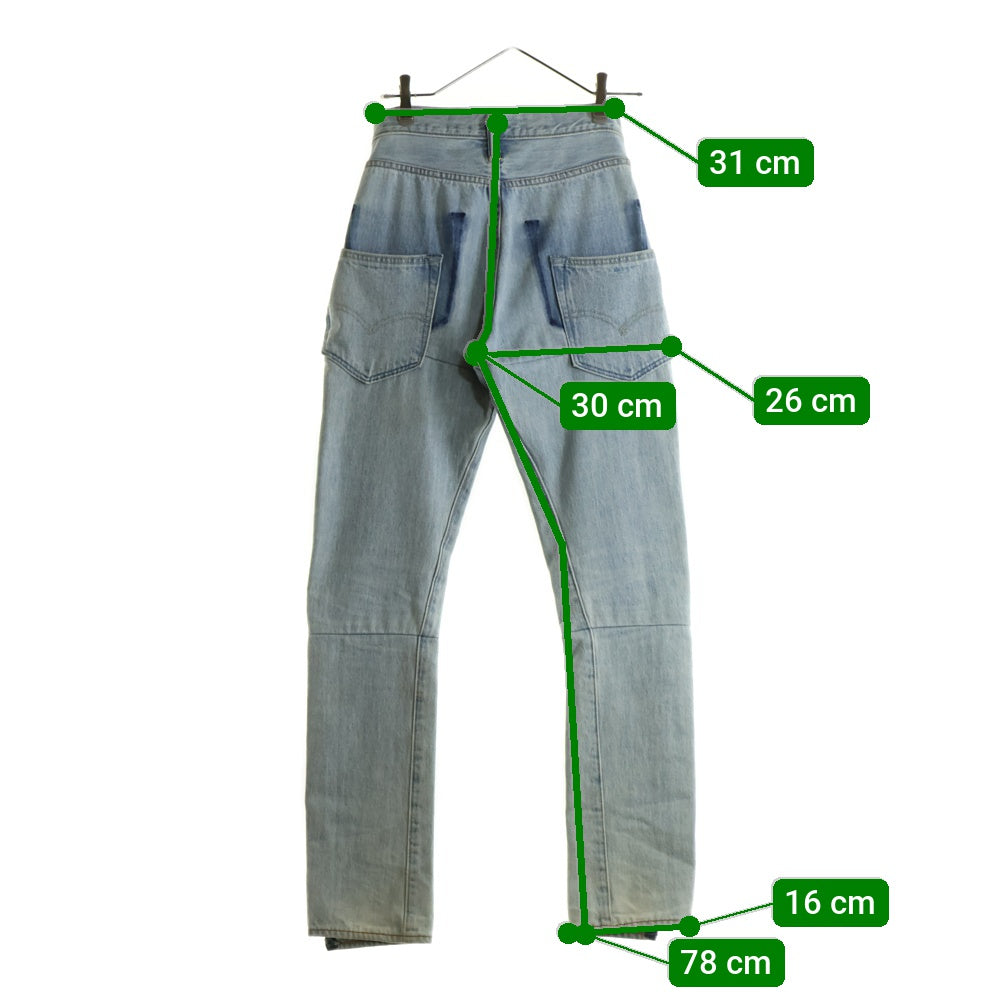VETEMENTS(ヴェトモン) ×LEVIS リーバイス スリムストレート デニムパンツ ジーンズ インディゴ
