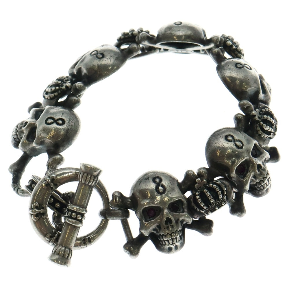 Justin Davis(ジャスティンデイヴィス) Skull スカル ブレスレット シルバー
