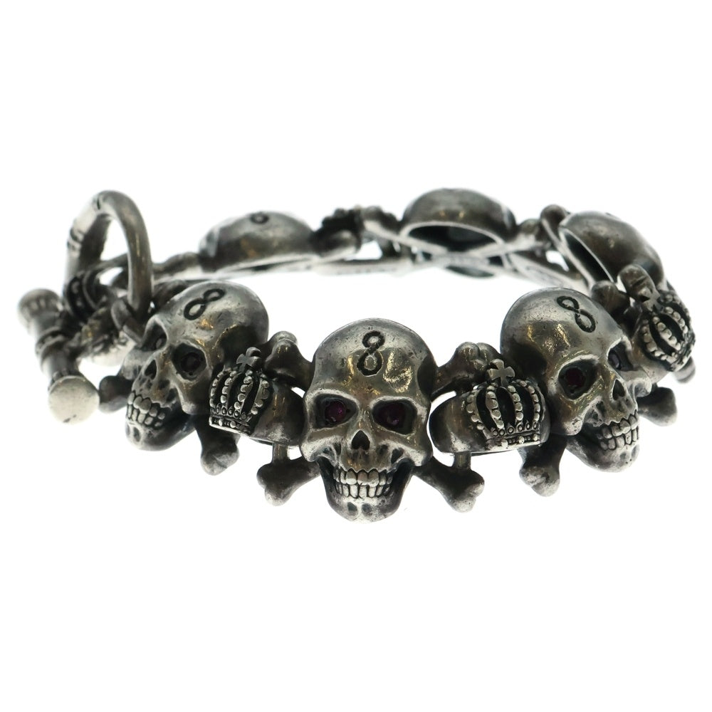 Justin Davis(ジャスティンデイヴィス) Skull スカル ブレスレット シルバー