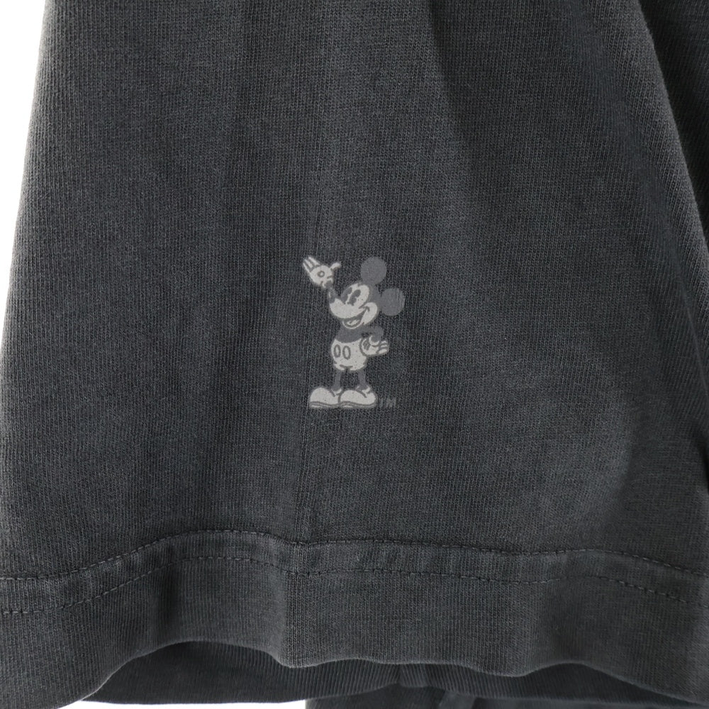 KITH(キス) ×DISNEY ディズニー フロント路刺繍 半袖Tシャツ カットソー ブラック