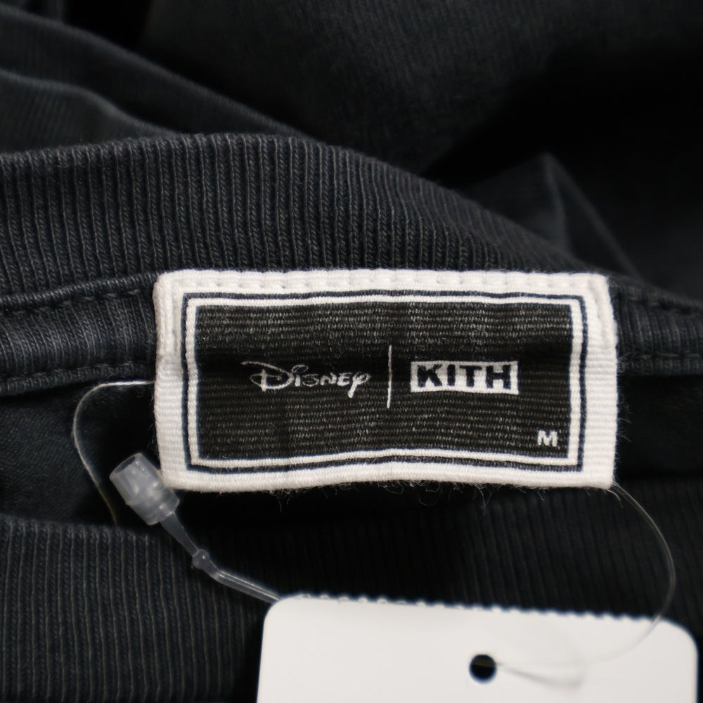 KITH(キス) ×DISNEY ディズニー フロント路刺繍 半袖Tシャツ カットソー ブラック