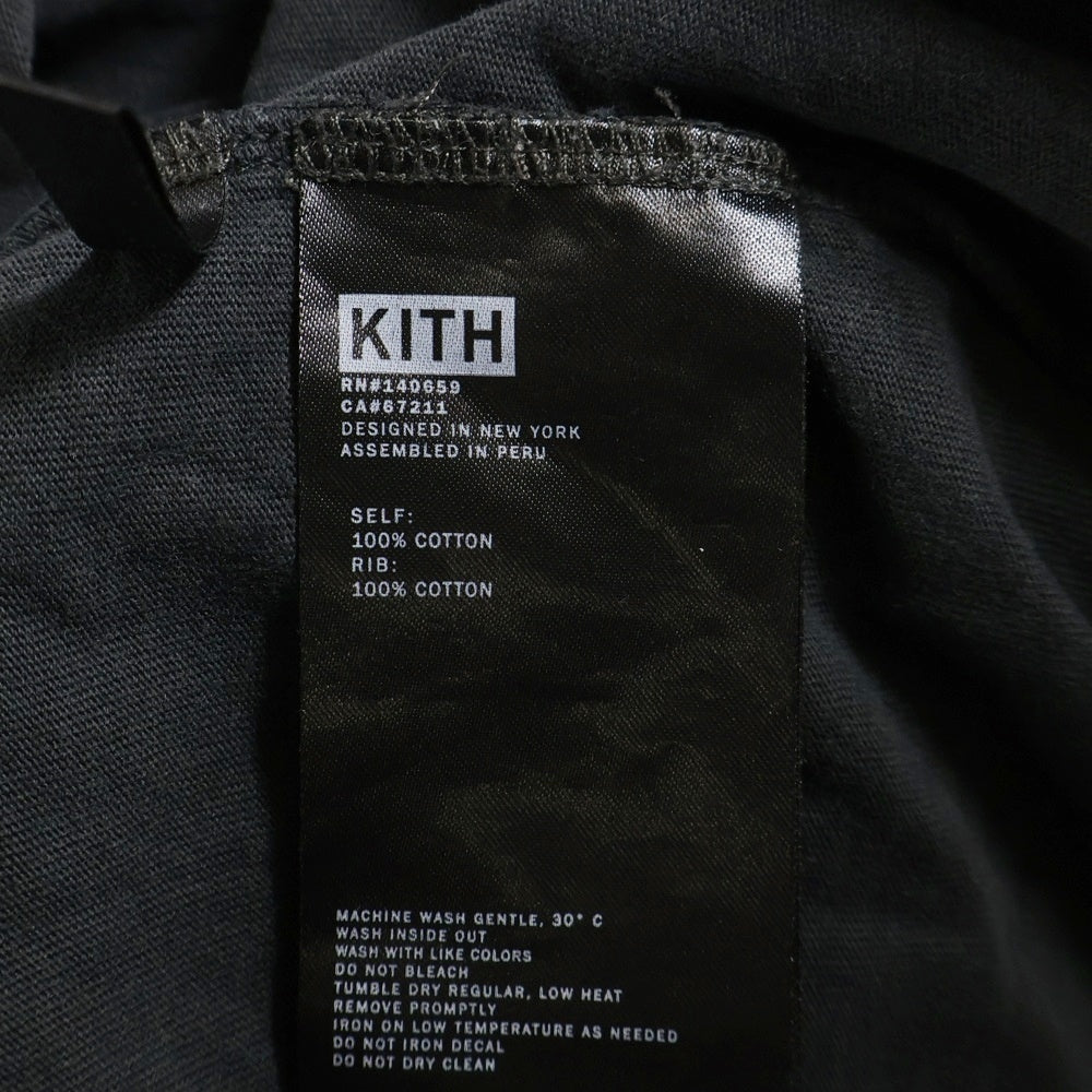 KITH(キス) ×DISNEY ディズニー フロント路刺繍 半袖Tシャツ カットソー ブラック