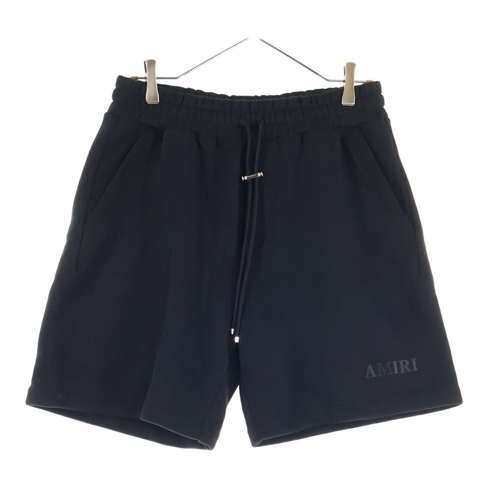 AMIRI(アミリ) 25SS Logo Sweat Half Pant ロゴ刺繍スウェットハーフパンツ ブラック