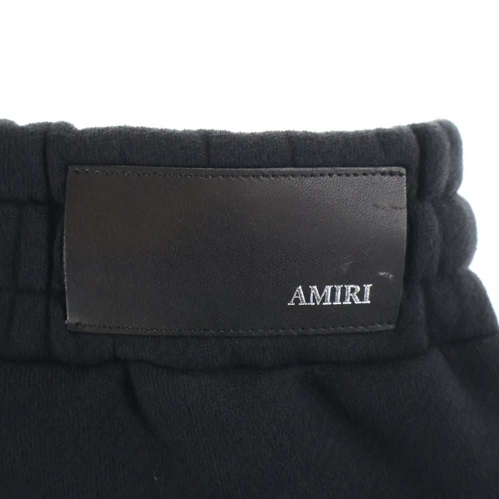 AMIRI(アミリ) 25SS Logo Sweat Half Pant ロゴ刺繍スウェットハーフパンツ ブラック