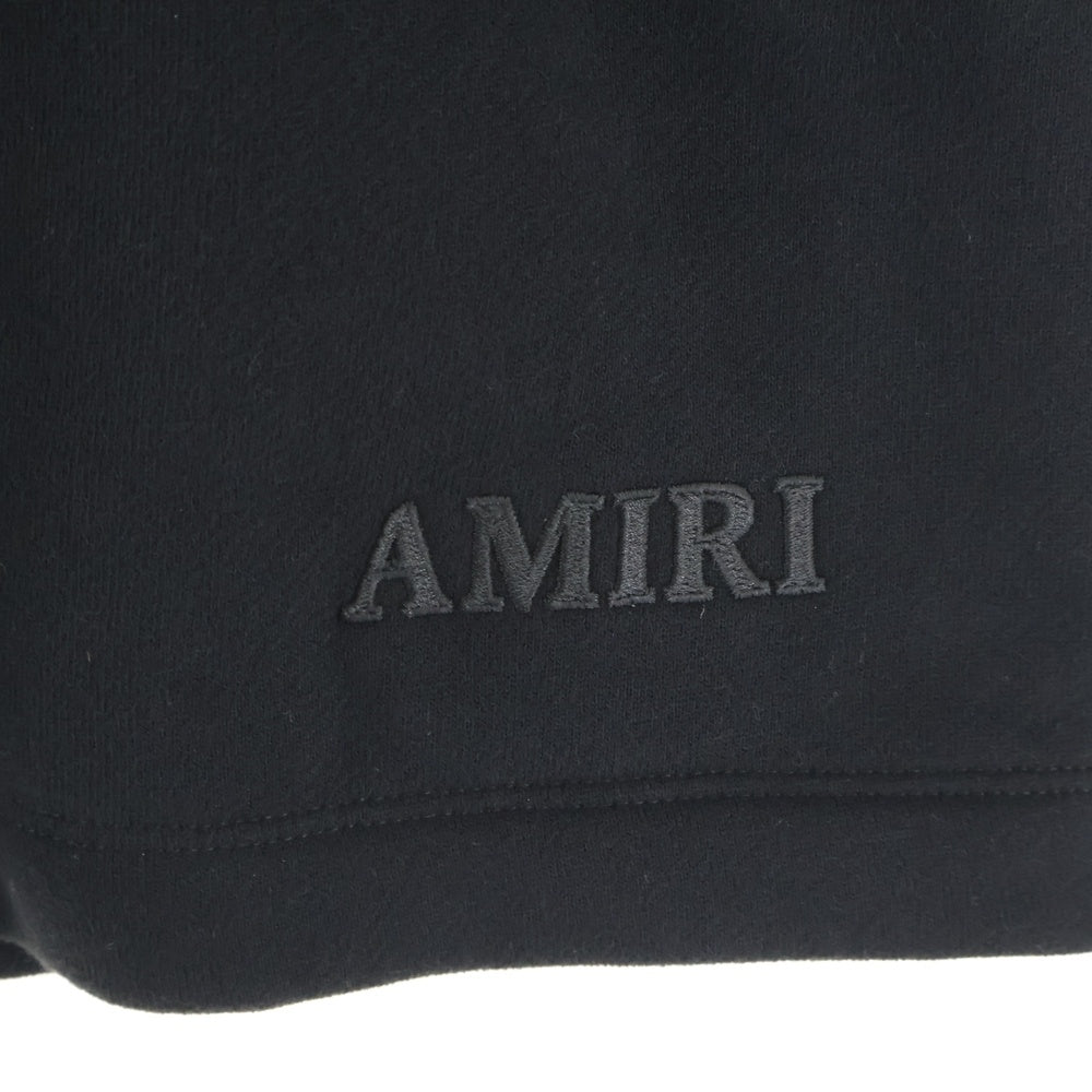 AMIRI(アミリ) 25SS Logo Sweat Half Pant ロゴ刺繍スウェットハーフパンツ ブラック