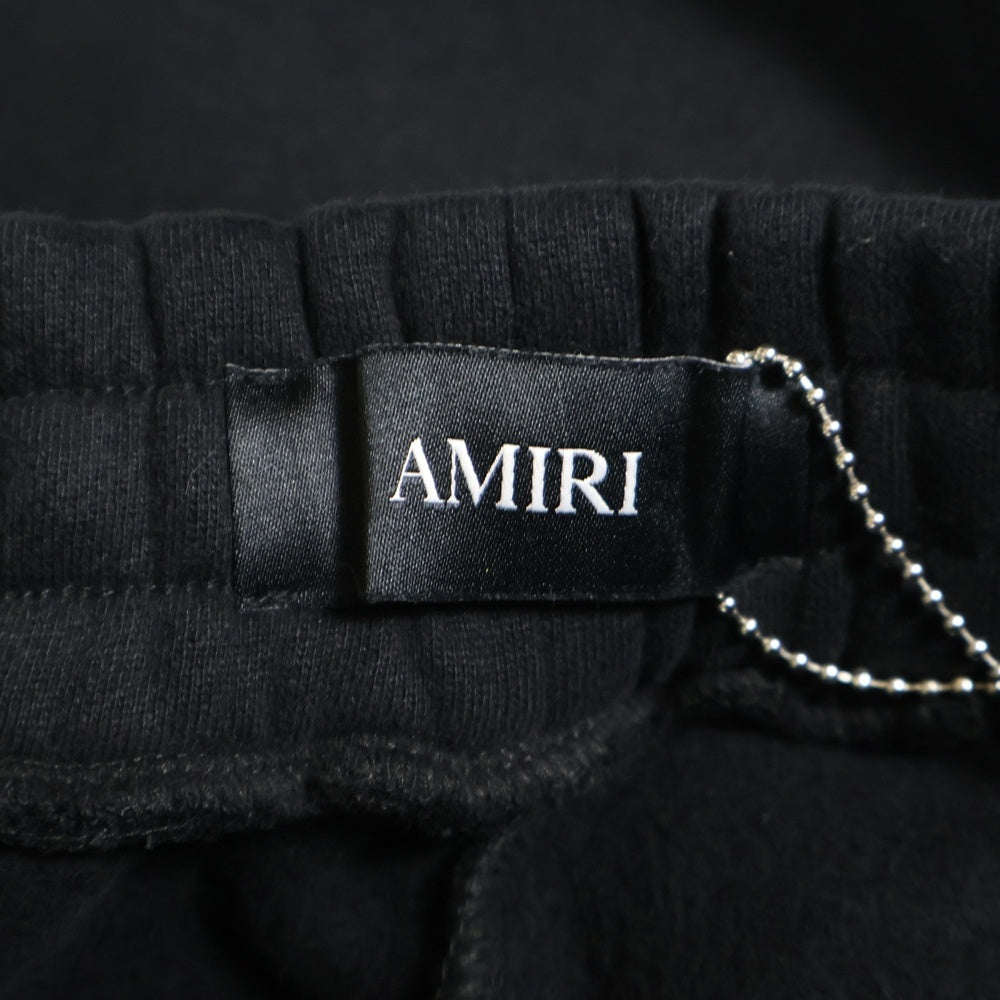 AMIRI(アミリ) 25SS Logo Sweat Half Pant ロゴ刺繍スウェットハーフパンツ ブラック