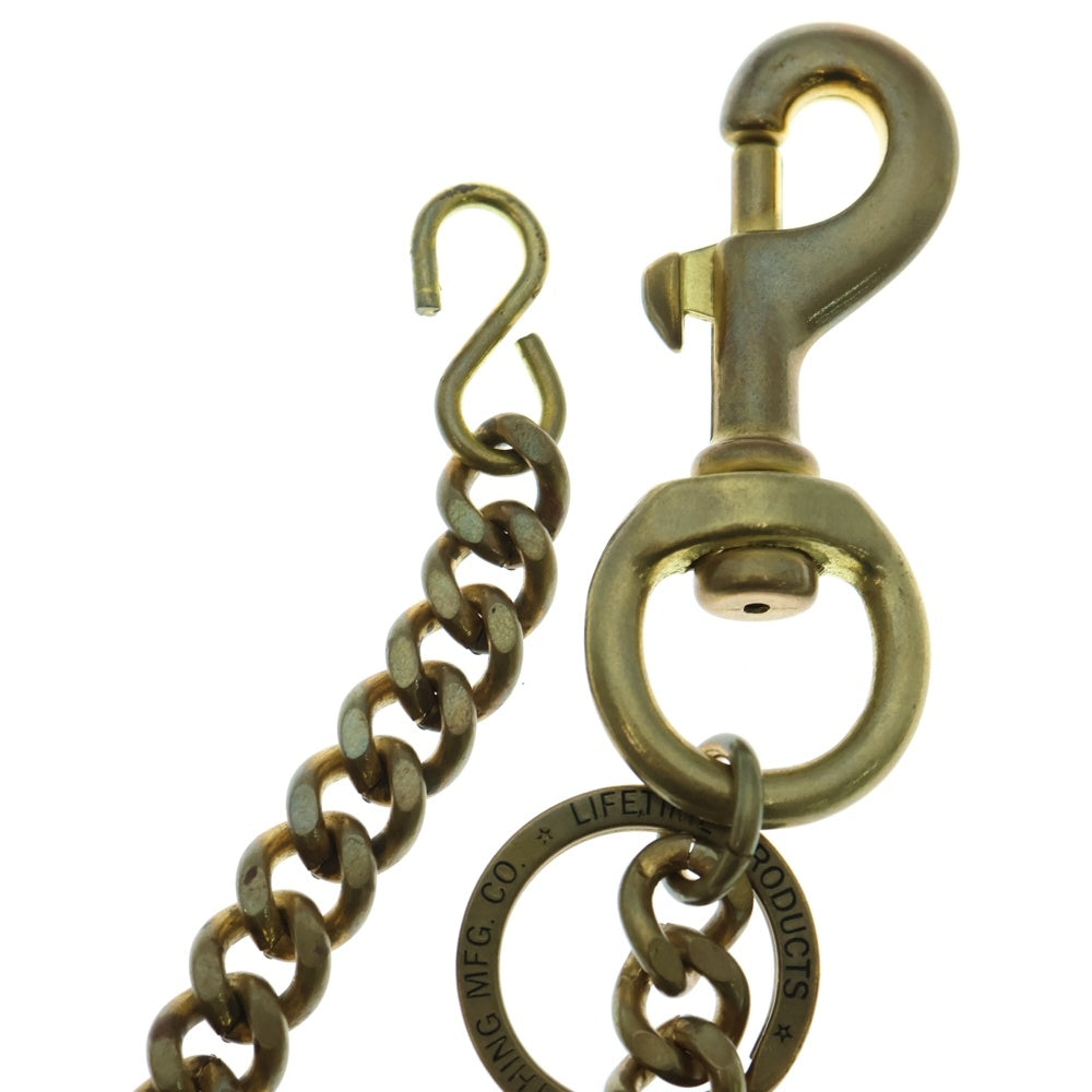 NO BRAND(ノーブランド) 真鍮 キーリング付き ウォレットチェーン ゴールド