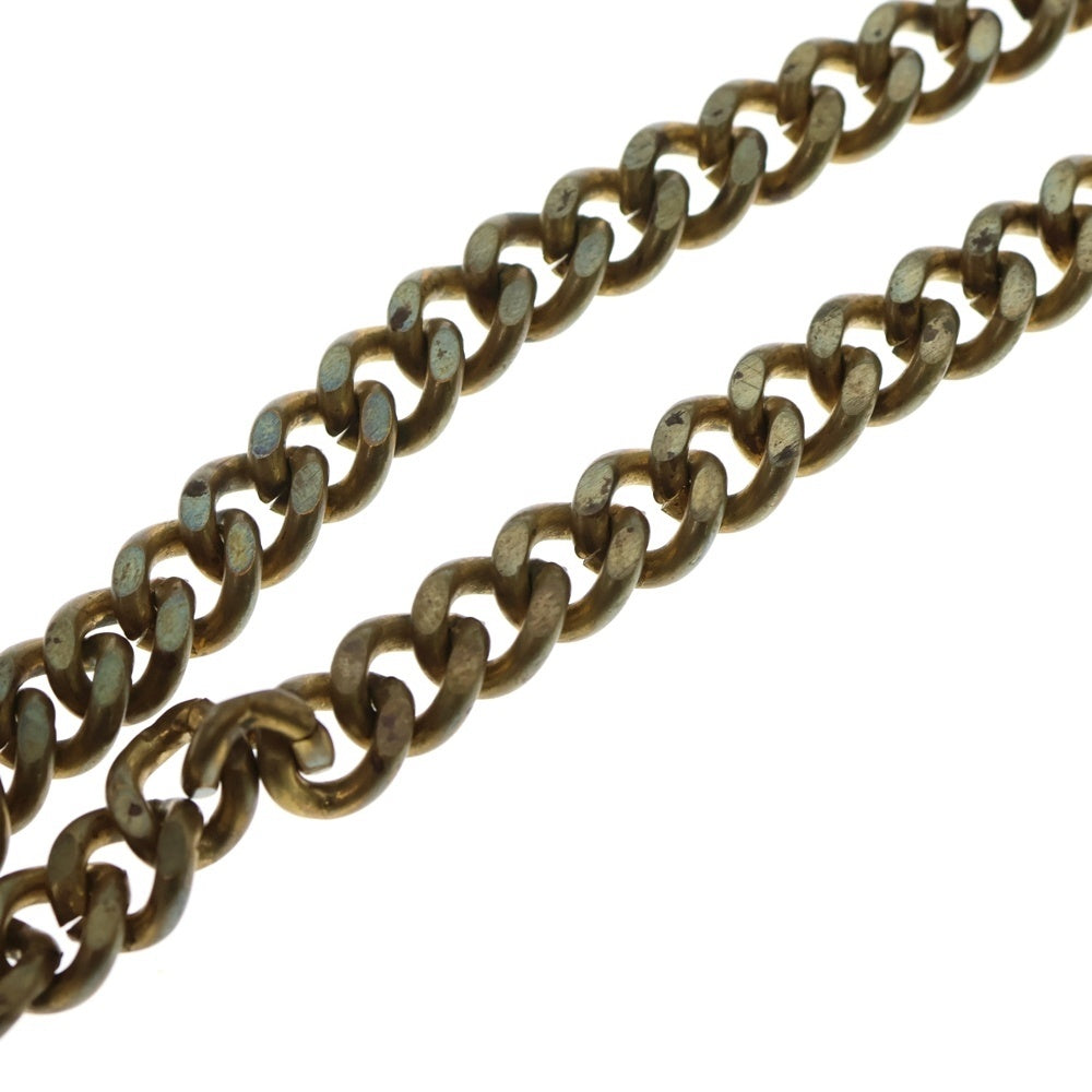 NO BRAND(ノーブランド) 真鍮 キーリング付き ウォレットチェーン ゴールド