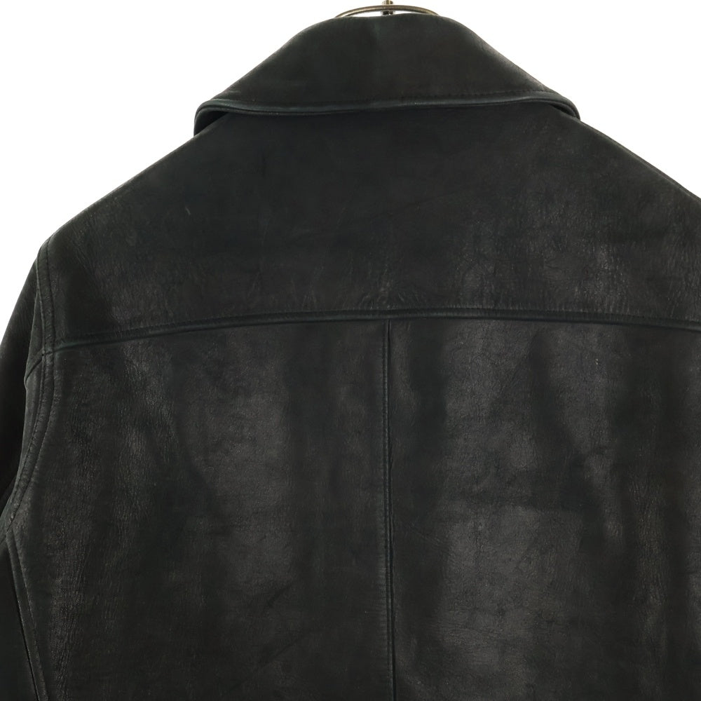 STUSSY(ステューシー) カウレザー 牛革 カーコート ジャケット ブラック