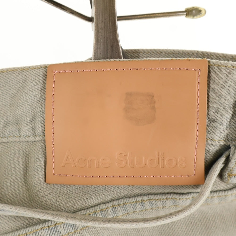 Acne Studios(アクネ ストゥディオズ) 1991 Toj Pompeii Loose fit Jeans デニムパンツ ルーズフィットジーンズ ベルト付 ダメージ加工 グレー