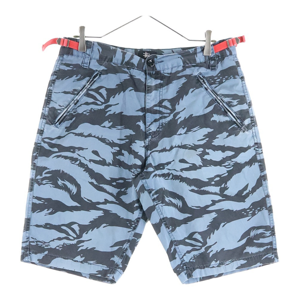 STUSSY(ステューシー) タイガーカモ ミリタリーショーツ ハーフパンツ ブルー