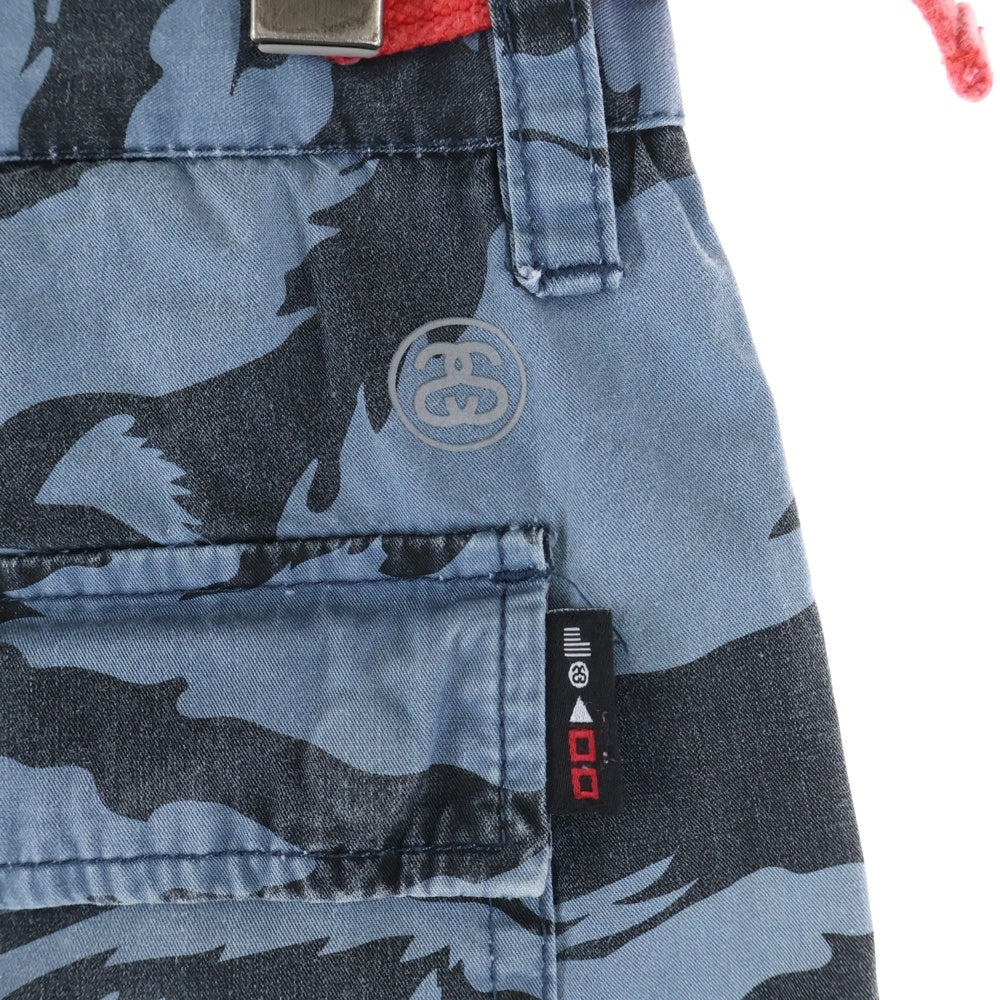 STUSSY(ステューシー) タイガーカモ ミリタリーショーツ ハーフパンツ ブルー