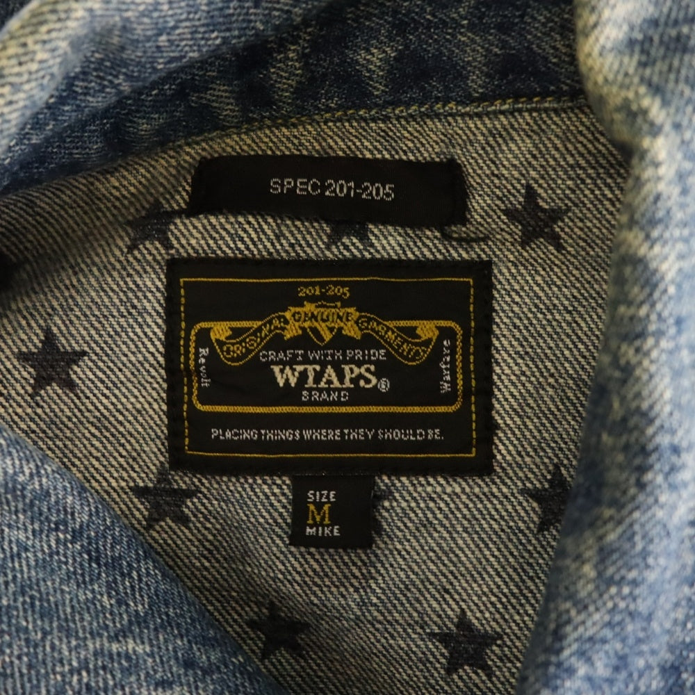 WTAPS(ダブルタップス) 11AW WAY OF LIFE 裏地スターデザイン デニムジャケット アウター 112GWDT-JKM01 インディゴ