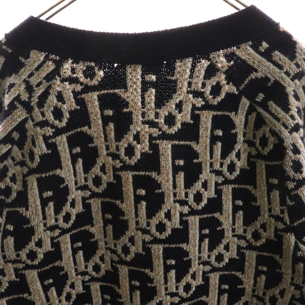 DIOR(ディオール) 22AW オブリーク 総柄 ウールカーディガン 213M233AT393 ブラウン