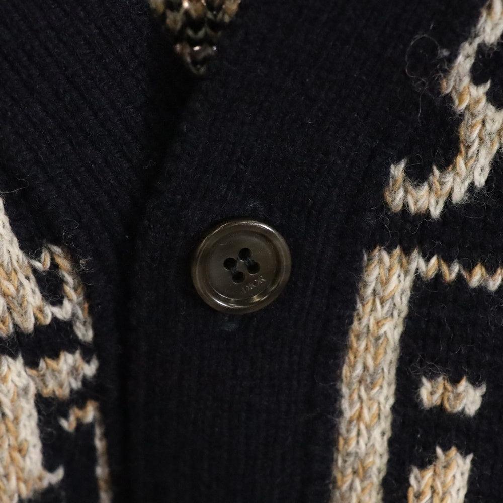 DIOR(ディオール) 22AW オブリーク 総柄 ウールカーディガン 213M233AT393 ブラウン