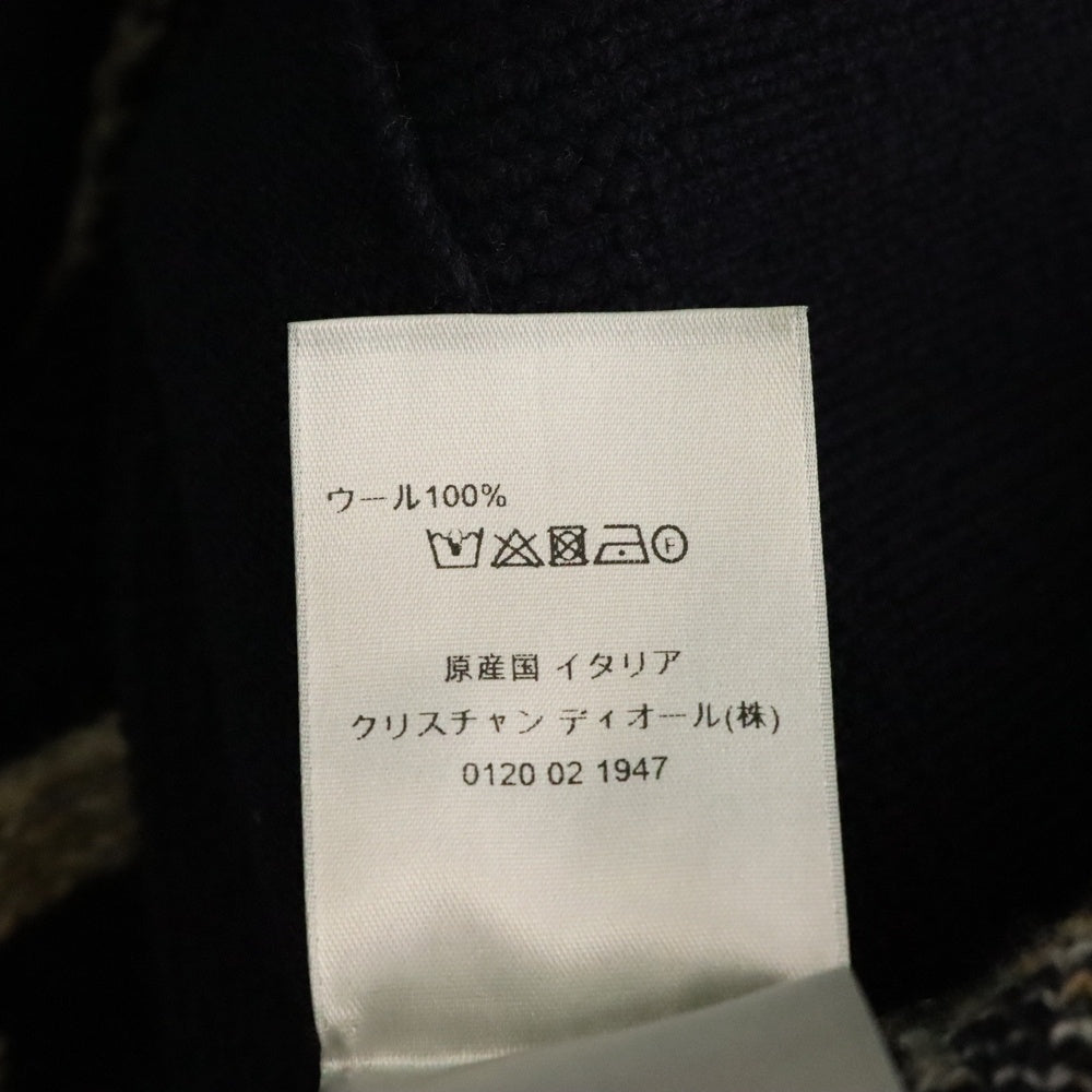 DIOR(ディオール) 22AW オブリーク 総柄 ウールカーディガン 213M233AT393 ブラウン
