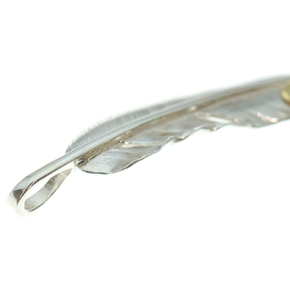 goro's ゴローズ メタル付き 特大フェザー 18k シルバー goro's 新品 ゴローズ メタル付き 特大フェザー 左向き SILVER