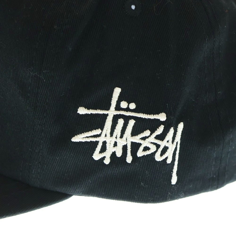 STUSSY(ステューシー) Chenilles S Low Pro Cap ロゴ スナップバック ベースボールキャップ 帽子 ブラック