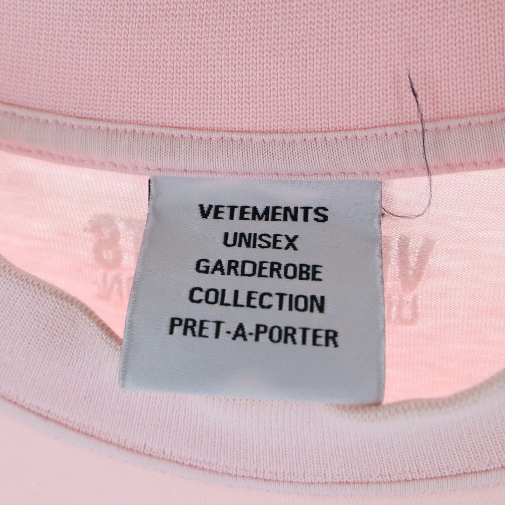 VETEMENTS(ヴェトモン) 21SS Magic Unicorn Tee マジックユニコーン クルーネック半袖Tシャツ UE63TR101P ピンク