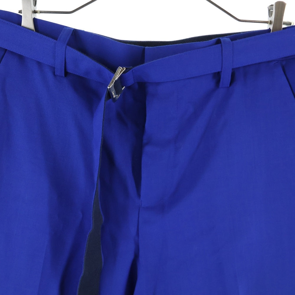 Sacai(サカイ) 22SS Suiting Pants スーチングパンツ ベルトデサインスラックス 22-02672M ブルー