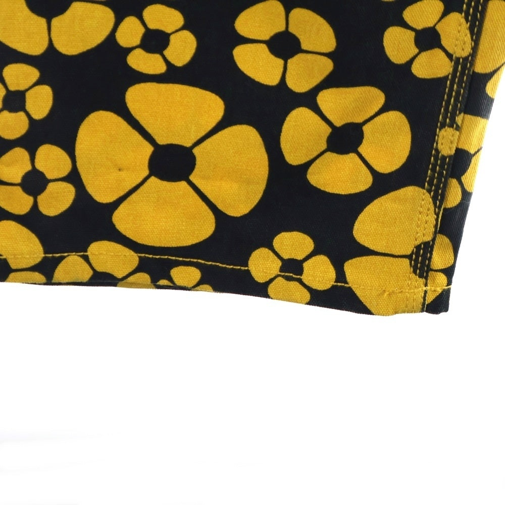 CARHARTT(カーハート) ×MARNI Single Knee Pants マルニ シングルニーパンツ プリント総柄ワークパンツ I031293 ブラック/イエロー