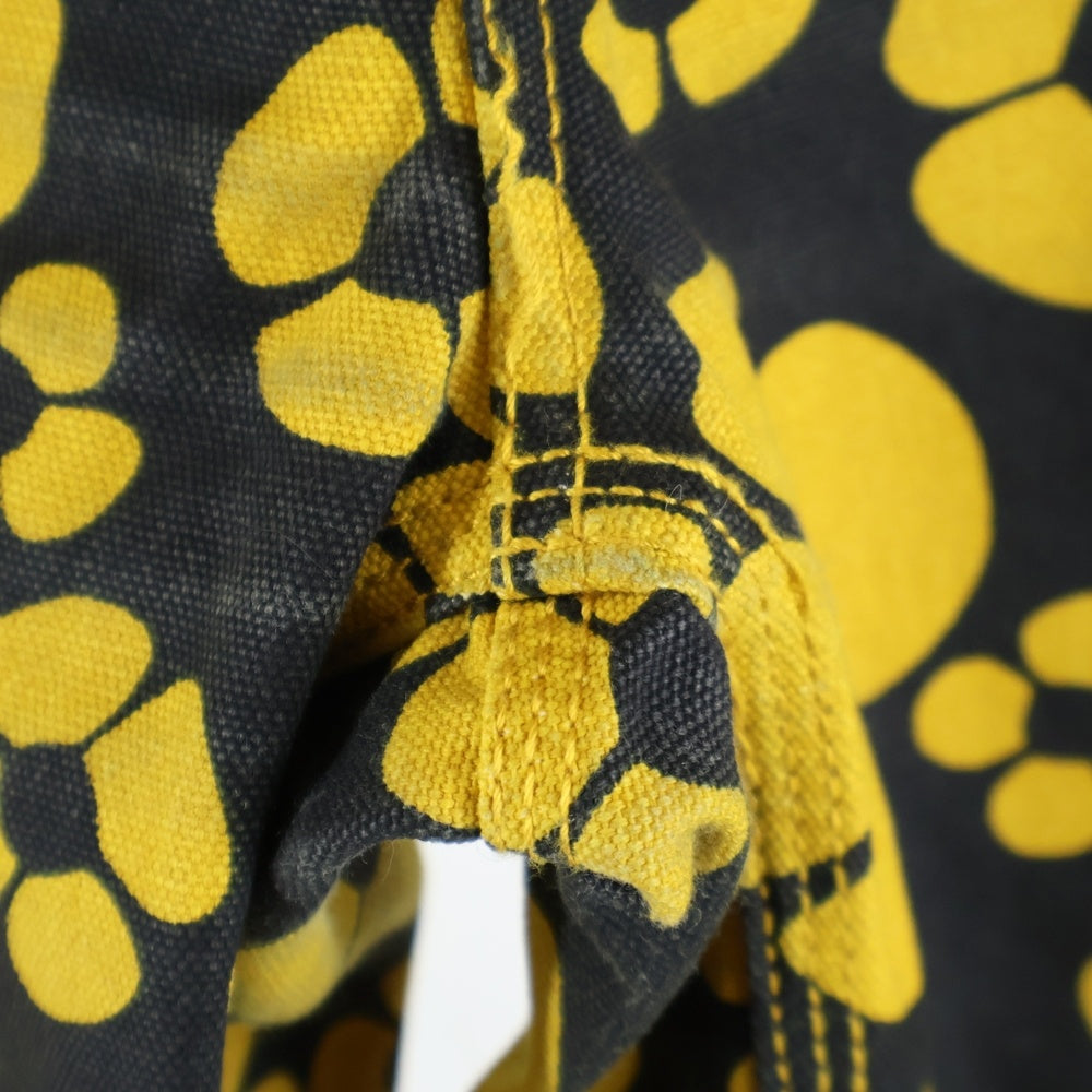 CARHARTT(カーハート) ×MARNI Single Knee Pants マルニ シングルニーパンツ プリント総柄ワークパンツ I031293 ブラック/イエロー
