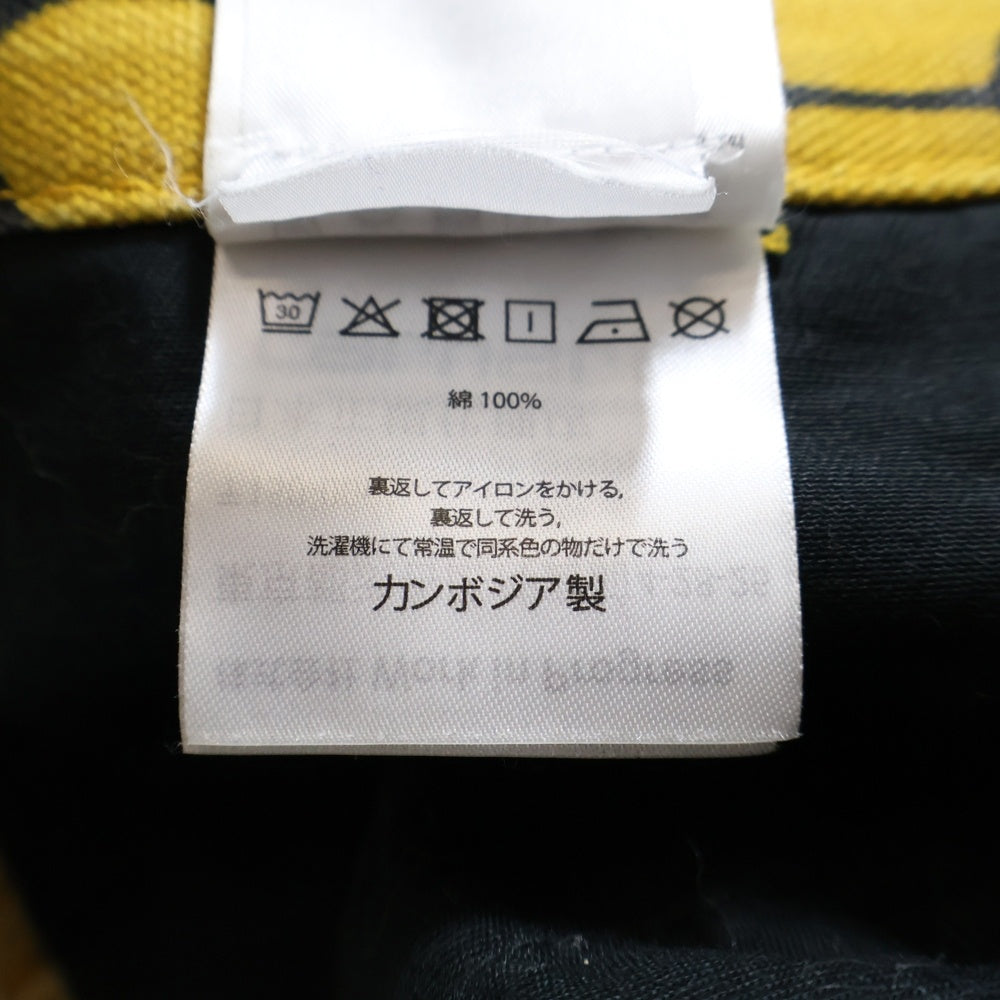CARHARTT(カーハート) ×MARNI Single Knee Pants マルニ シングルニーパンツ プリント総柄ワークパンツ I031293 ブラック/イエロー