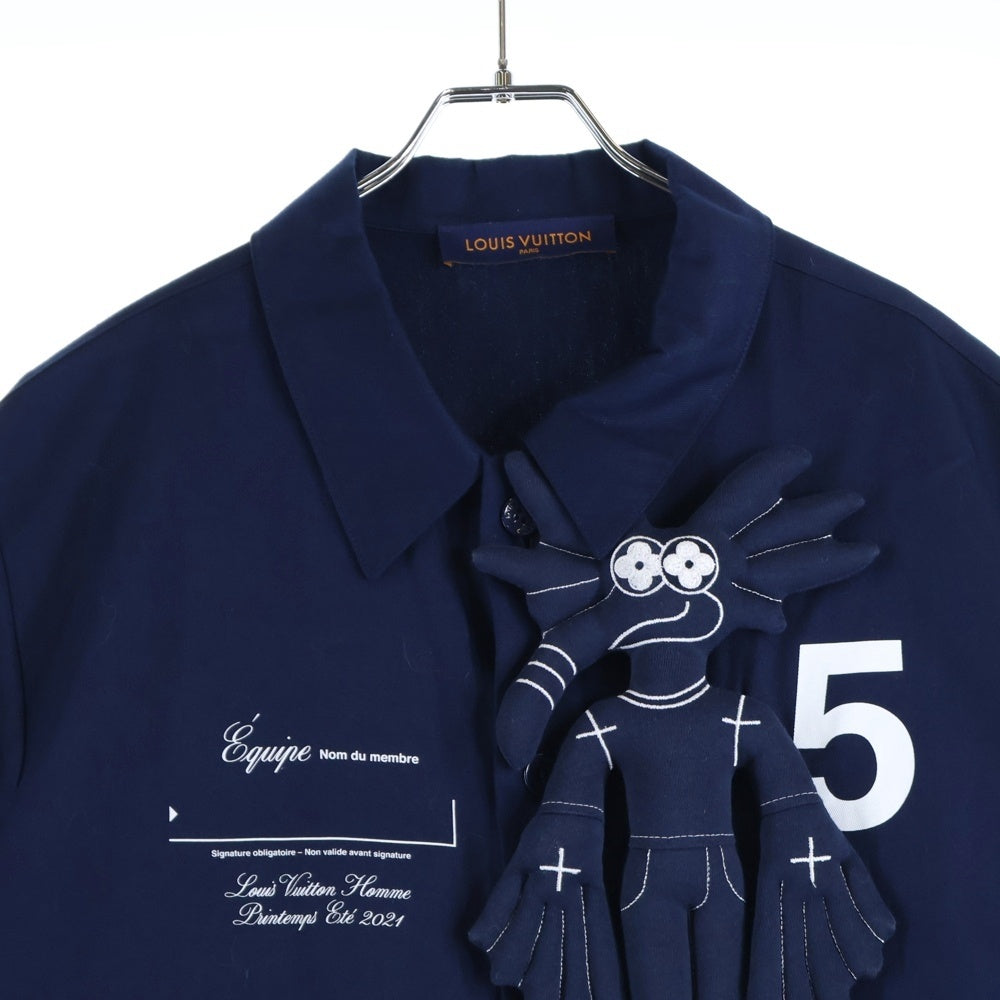 LOUIS VUITTON(ルイヴィトン) 21SS LVフレンド ズームと仲間たちの冒険 ショートスリーブシャツ ボタンダウン半袖シャツ HKS90WZXI ネイビー