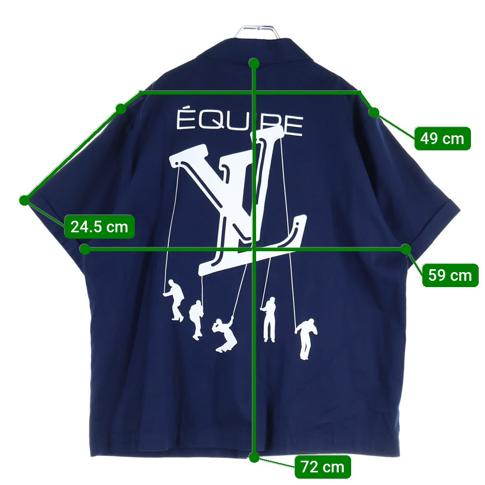 LOUIS VUITTON(ルイヴィトン) 21SS LVフレンド ズームと仲間たちの冒険 ショートスリーブシャツ ボタンダウン半袖シャツ HKS90WZXI ネイビー