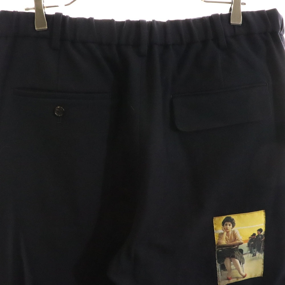 UNDERCOVER(アンダーカバー) 24AW ×Twin Peaks Patch Pants ツインピークス パッチパンツ ドローストリングイージースラックス パンツ UC2D4501-1 ブラック
